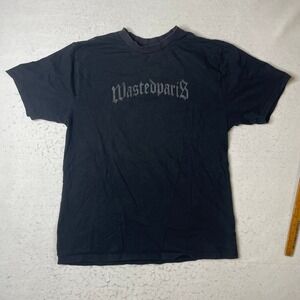 Wasted Paris Gothic Logo T Shirt Black Mens Size Medium Cotton Streetwear